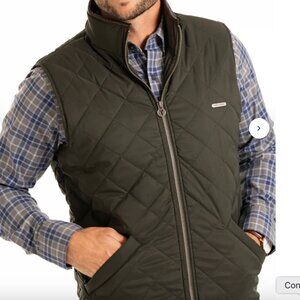 Men's Performance Quilted Vest Small Olive